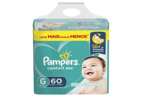 Fralda Pampers Confort Sec G Com 60 Unidades