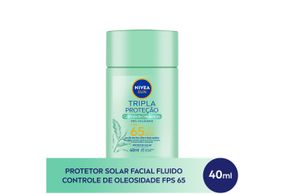 Protetor Solar Facial Nivea Sun Tripla Proteção Controle De Oleosidade Fps 65 40ml