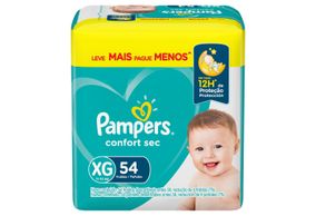 Fralda Pampers Confort Sec Xg Com 54 Unidades