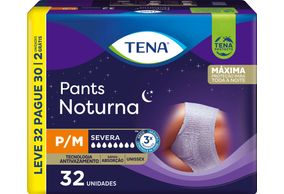 Roupa Íntima Tena Pants Noturna P/M Leve 32 Pague 30 Unid