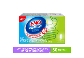 Eno Probiótico Suplemento Alimentar para Saúde Gastrointestinal com 30 cápsulas