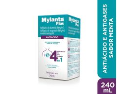 Mylanta Plus 6mg/mL + 80mg/mL + 80mg/mL Suspensão Oral Sabor Menta - Frasco com 240mL