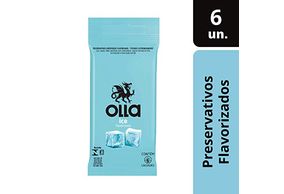 PRESERVATIVO OLLA SENSITIVE BOLSO, ICE, 6 UNIDADES