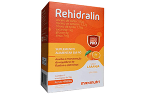 Rehidralin Sabor Laranja   Caixa com 4 Envelopes 28g