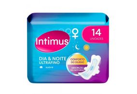 Absorvente Intimus Dia e Noite extra suave, com abas, 14 unidades