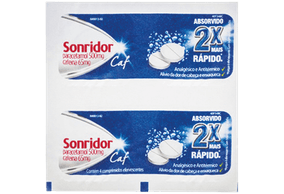 Sonridor Caf 65MG + 500MG Comprimido efervescente - Envelope com 4 Comprimidos