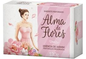 Sabonete Alma de Flores jasmim, barra, 1 unidade com 130g