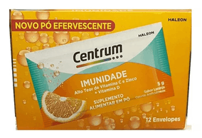 Centrum Imunidade em Pó Sabor Laranja com 12 Sachês