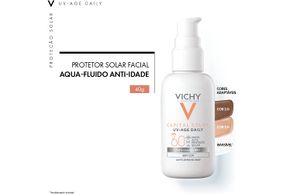 Protetor Solar FPS60 Vichy Capital Soleil UV-Age Daily sem Cor 40mL
