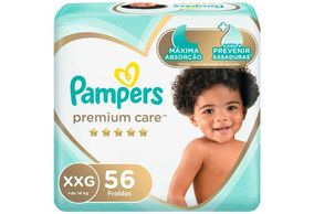 Fralda Pampers Premium Care Jumbo XXG 56 Unidades