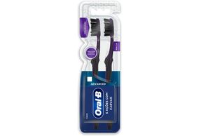 Kit Escova Dental Advanced Macia Oral-B 5 Acoes Com Carvao, 2 Unidades