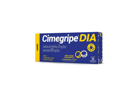 Cimegripe Dia 20mg + 400mg + 400mg - Caixa com 12 Comprimidos Revestidos