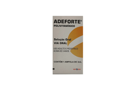 Adeforte 800UI/mL + 10000UI/mL + 15mg/mL Solução Oral - Ampola com 3mL