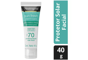Protetor Solar Facial FPS70 Neutrogena Sun Fresh Derm Care sem Cor 40G