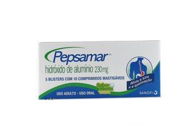 Pepsamar 230MG Comprimido mastigável - Caixa com 50 Comprimidos