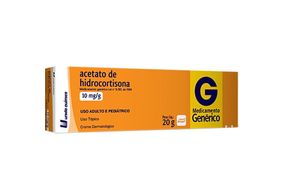 Acetato de Hidrocortisona 10mg/g - 1 Creme Dermatológico