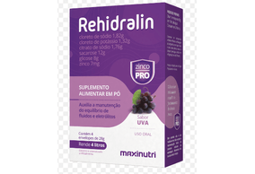 Rehidralin Sabor Uva - Caixa com 4 Envelopes 28g