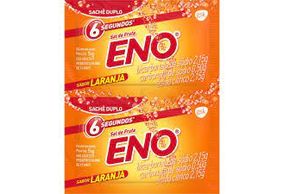 Sal de Fruta Eno 2.13g + 2.31g + 0.5g Pó Efervescente Sabor Laranja - 2 Sachês com 5g
