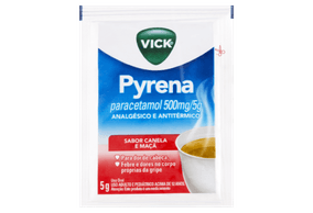 Vick Pyrena 500mg Pó para Suspensão Extemporânea Sabor Maçã e Canela   Envelope com 5g