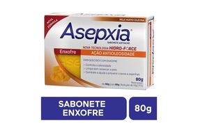 Asepxia Enxofre Sabonete Em Barra 80g