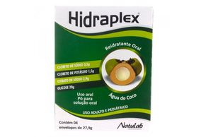 Hidraplex sabor água de coco 4 sachês com 27,9g