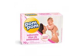 Sabonete Infantil Pom Pom Oleo de Amendoas Barra, 80g