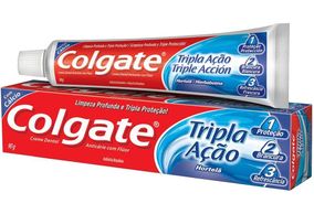 Creme Dental Hortelã Colgate Tripla Ação Caixa 90G