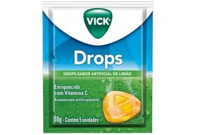 Vick Drops Sabor Limão 5 Pastilhas de 2G