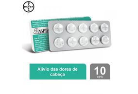 Aspirina 500MG Comprimido simples - Blíster com 10 Comprimidos