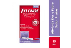 Tylenol 100mg/ml Sabor Frutas - Frasco com 15mL