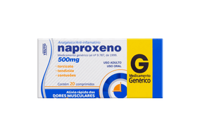 Naproxeno 500mg Comprimido Simples - Caixa com 20 Comprimidos