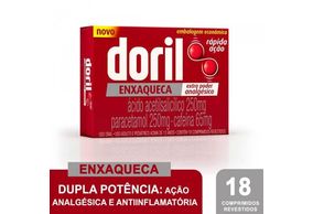 Doril Enxaqueca 250MG + 250MG + 65MG Comprimido revestido - Caixa com 18 Comprimidos