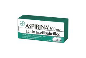 Aspirina 500MG Comprimido simples - Caixa com 20 Comprimidos