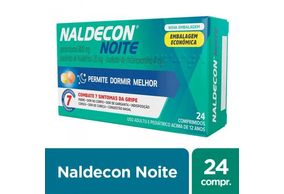 Naldecon Noite 800MG + 20MG + 4MG Comprimido - Caixa com 24 Comprimidos