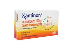Xantinon 100mg + 20mg Comprimido revestido - Caixa com 30 Comprimidos
