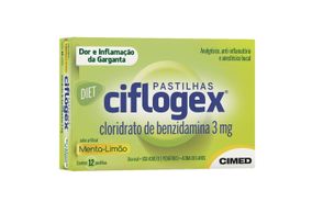 Ciflogex 3mg Pastilha Sabor Menta - Caixa com 12 Pastilhas