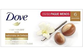 Sabonete Dove Delicious Care Karite e Baunilha, Barra, 1 Unidade Barra, 6x90g