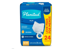 Roupa Íntima Descartável Plenitud Protect Plus G/Xg Pacote Leve 24 Pague 22 Unidades