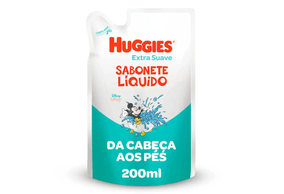 Sabonete Líquido Infantil Huggies Extra Suave Da Cabeça aos Pés Refil com 200ml
