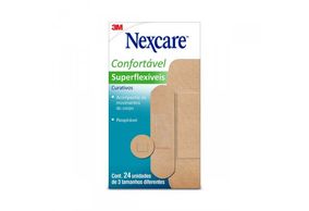 Curativo 3M Nexcare Superflexíveis Variados 24 unidades