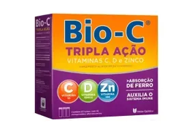 Bio-C Tripla Ação Sabor Laranja 30 comprimidos efervescentes