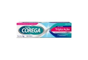 Creme Fixador de Dentadura Ultra Corega Tripla Ação Sem Sabor 40g