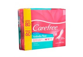 Protetor Diário Carefree Tododia Flexi Sem Perfume 80 unidades