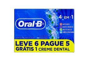 Creme Dental Oral-B 4 em 1 Leve 6 Pague 5  70g