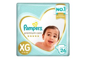 Fraldas Pampers Premium Care XG 26 unidades