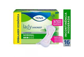 Absorvente Incontinência Urinária Tena Lady Discreet Normal  16 unidades