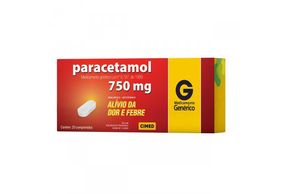 Paracetamol 750mg 20 comprimidos Cimed