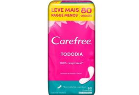 Protetor Diário Carefree Tododia Sem Perfume 80