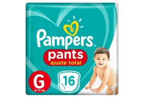 Fralda Pampers Pants Ajuste Total G 16 unidades