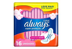 Absorvente Always Super Proteção Suave Abas 16 unidades